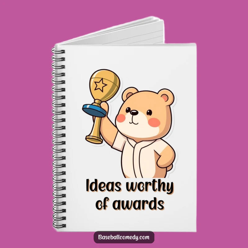 Funny Bear Champion Notebook - Jot Down Wins with Baseball Spirit