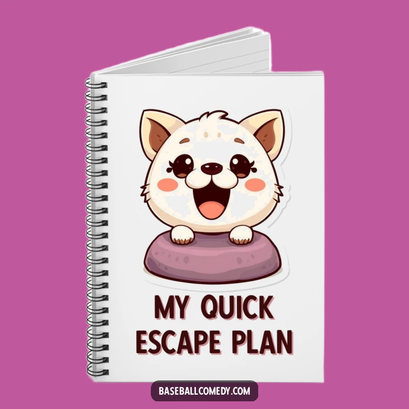 Funny Cute Animal Notebook: Jot Down Plays with This Base Stealing Journal