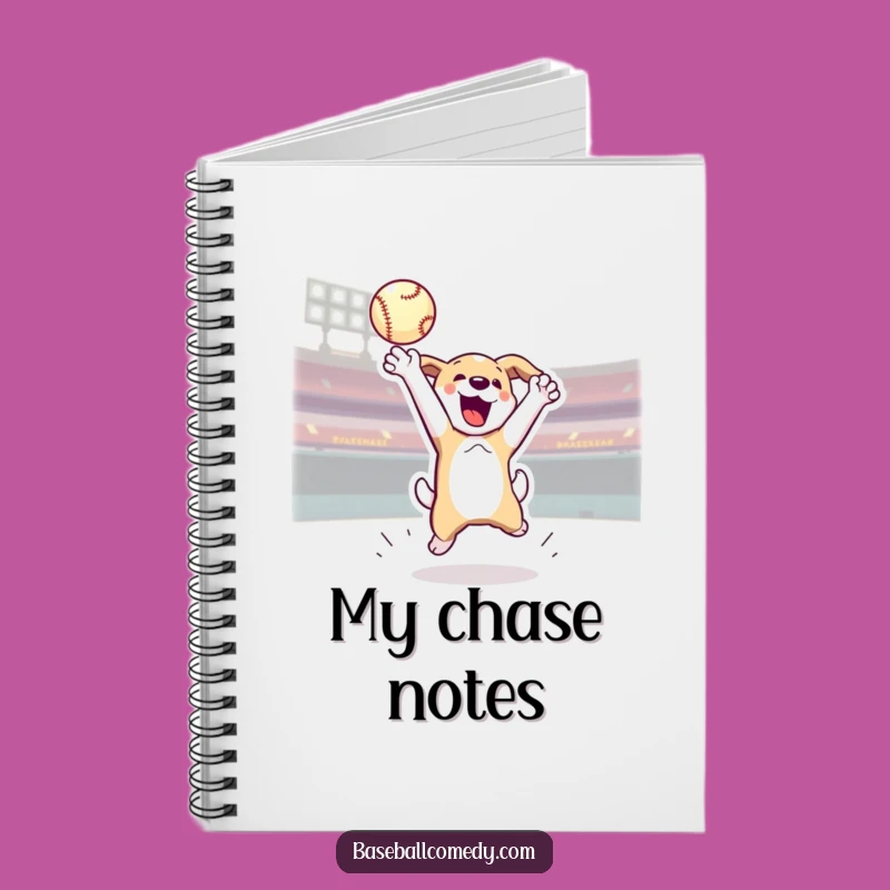 Funny Dog Baseball Notebook - Capture Big Plays, Hilarious Gift Idea