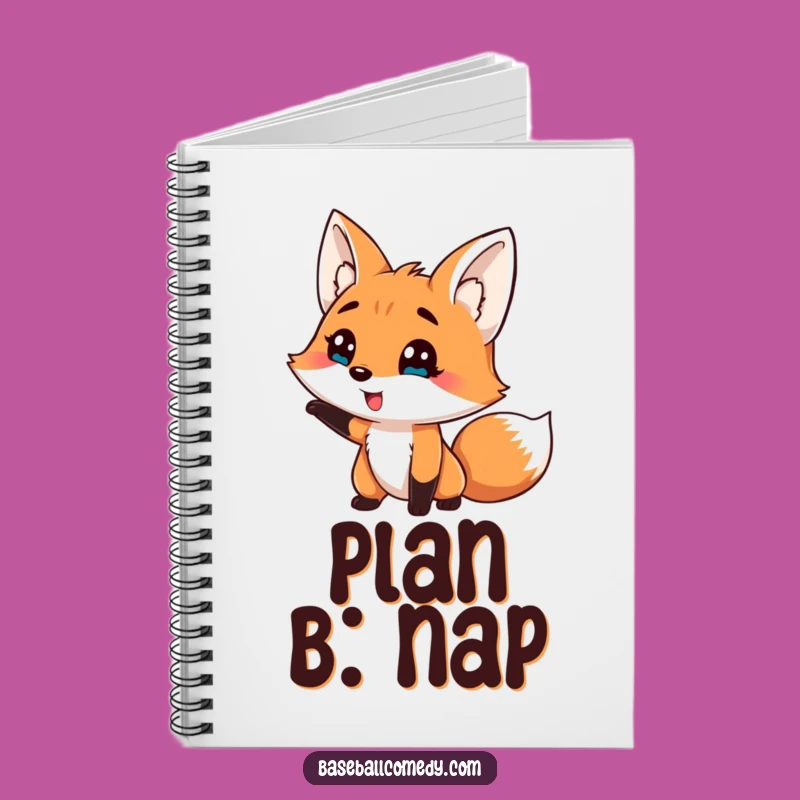Funny Fox Baseball Notebook: Comical Strikeout Journal, Humorous Gift