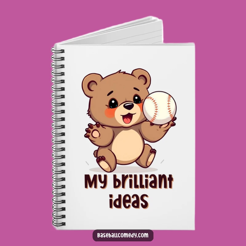 Funny Bear Cub Notebook - Determined Catcher Journal, Gift for Focus