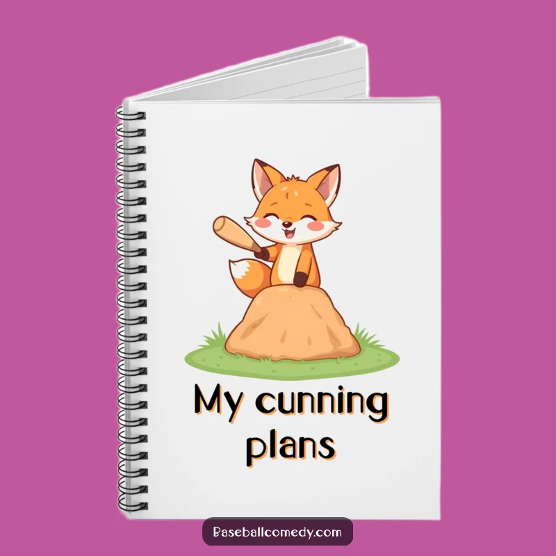 Funny Fox Notebook - Happy Pitcher Journal, Gift for Ideas
