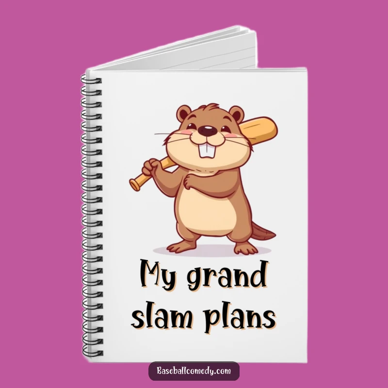 Funny Beaver Baseball Notebook: Jot Down Ideas with This Hilarious Funny Gift