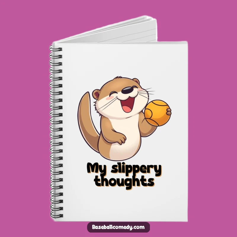 Funny Otter Baseball Notebook: Joyful Catcher Journal, Enthusiastic Gift