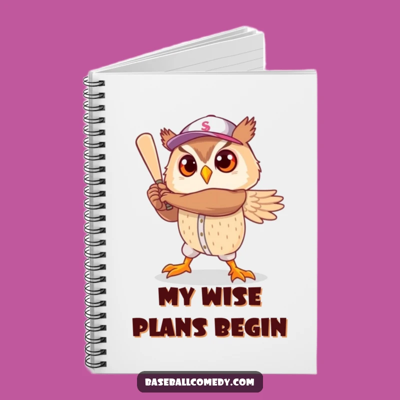 Funny Owl Baseball Hero Notebook: Hilarious Journal for Notes and Grand Ideas