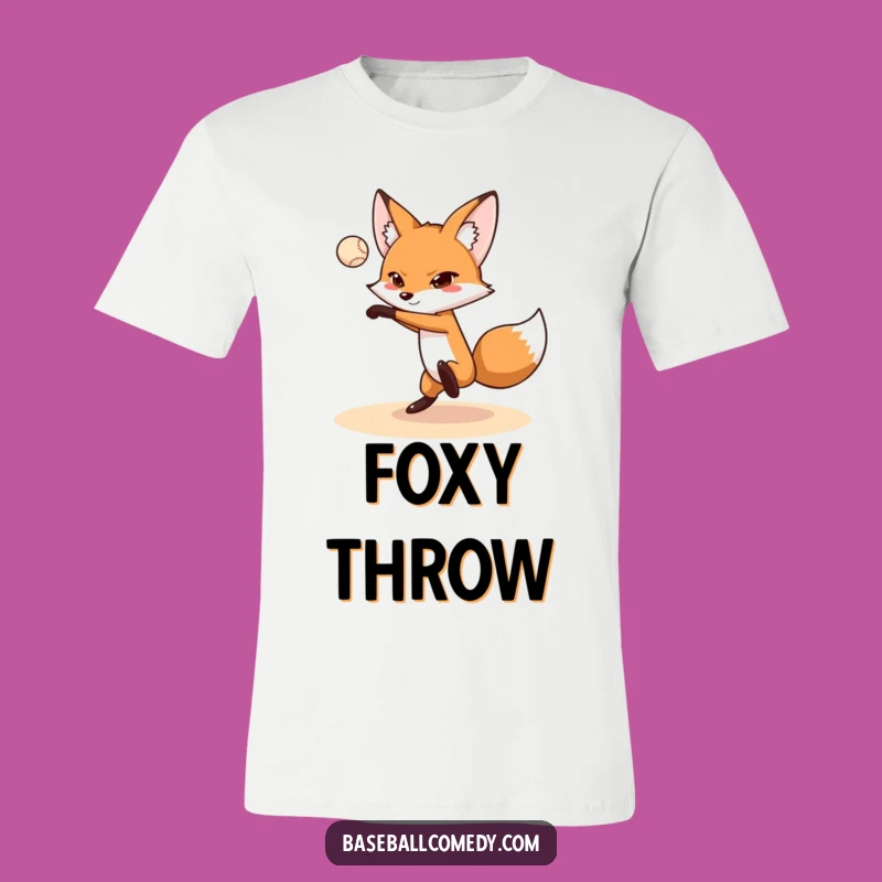 Funny Fox Pitching T-Shirt: Hilarious Sports Tee for a Perfect Comical Gift