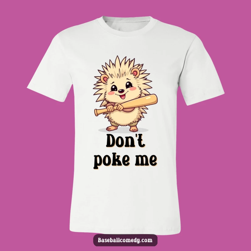 Funny Porcupine Baseball T-Shirt - Ready to Swing Design, Humorous Gift