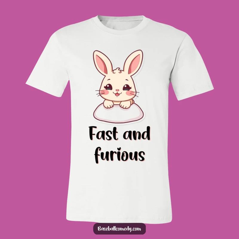 Funny Rabbit Sliding T-Shirt: Go-Go-Go Humorous Apparel Gift