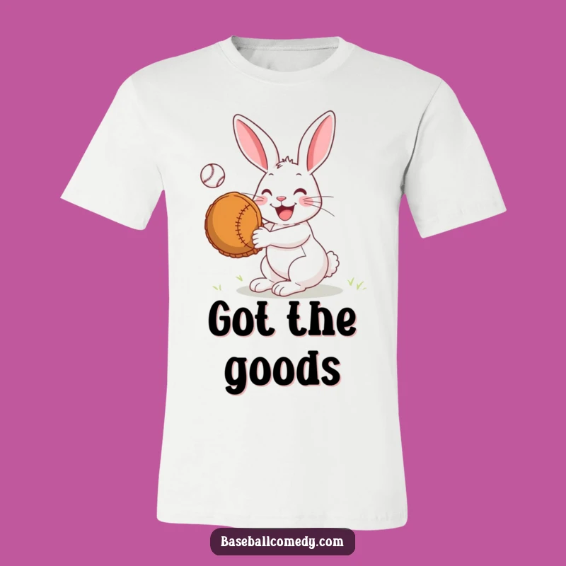 Funny Rabbit Catcher T-Shirt: Hopping Good Fun with a Big Mitt - Awesome Tee!