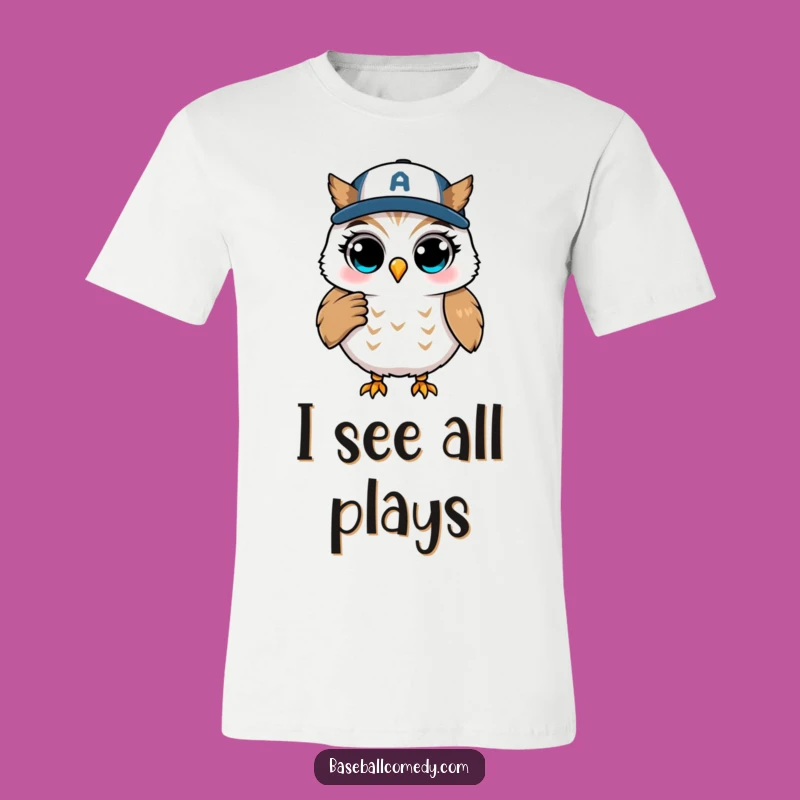 Funny Winking Owl Coaching T-Shirt - Hilarious Baseball Coach Apparel