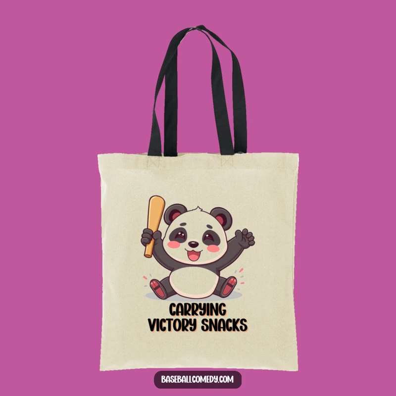 Funny Panda Baseball Tote Bag - Spacious & Stylish, Perfect Humorous Gift