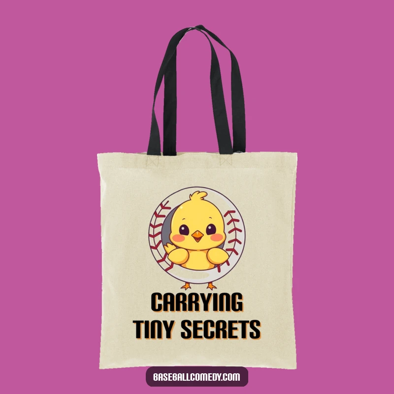 Funny Chick Baseball Tote Bag - Carry Your Fun, Adorable Gift Choice
