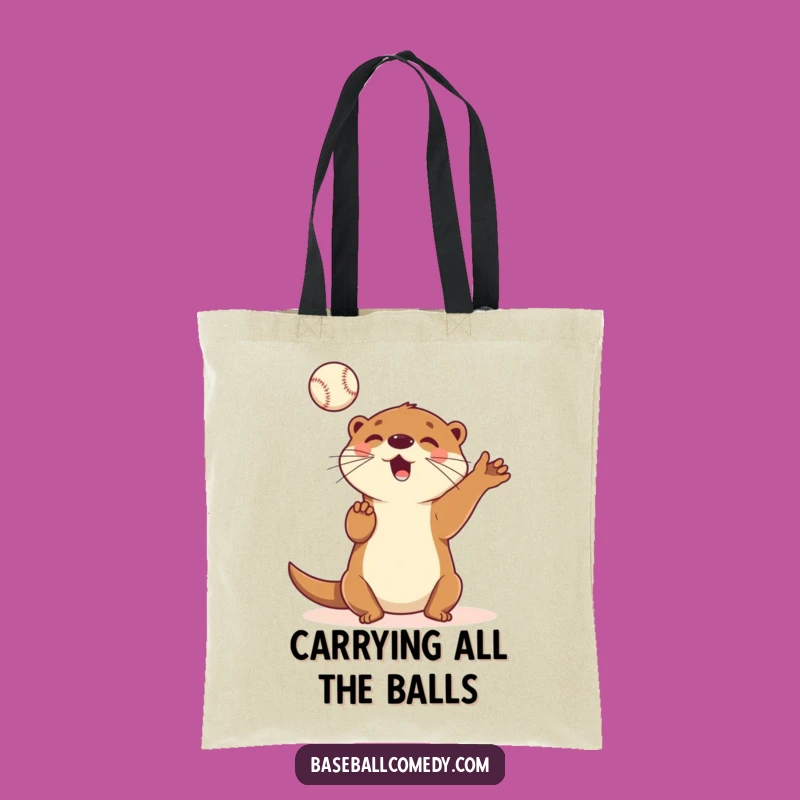 Funny Otter Juggler Tote Bag: Durable Cartoon Otter Bag, Great Funny Gift!