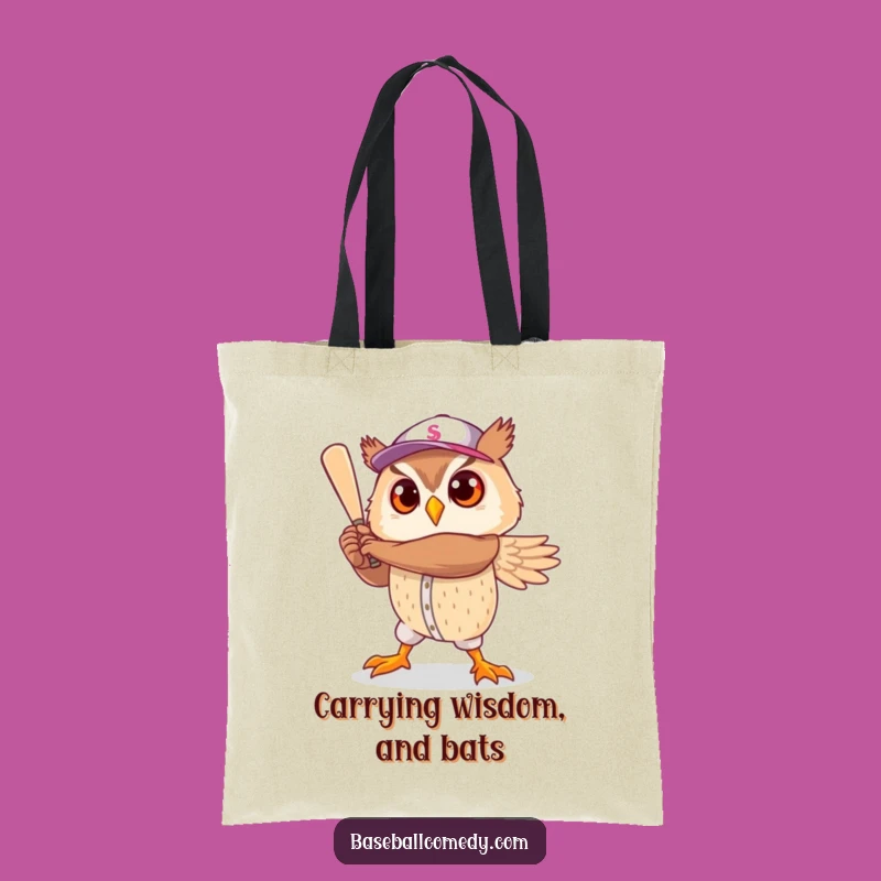 Funny Owl Baseball Hero Tote Bag: Whimsical Carry-All for Everyday Adventures