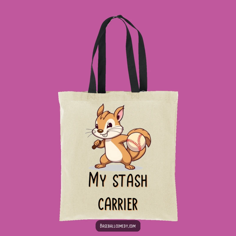 Funny Squirrel Pitcher Tote Bag: Carry Your Gear with Effort - Practical Fun!